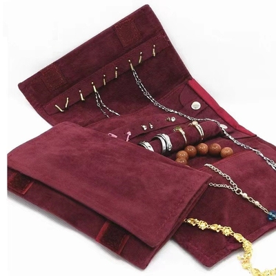 رول سازمان‌دهنده جواهرات مسافرتی PU سایز سفارشی 8.1&quot;*0.8&quot;*5.9&quot;