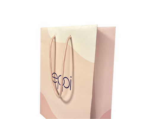 کیف های هدیه کاغذی کوچک چاپ شده با دسته پنبه ای با اندازه سفارشی برای جعبه جواهرات