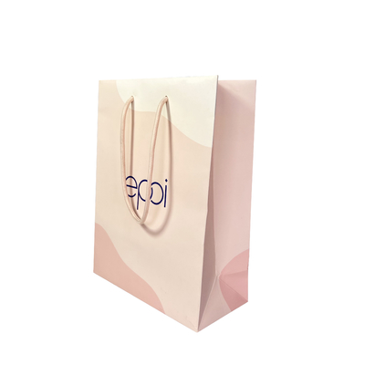 کیف های هدیه کاغذی کوچک چاپ شده با دسته پنبه ای با اندازه سفارشی برای جعبه جواهرات