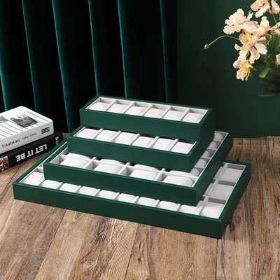 چاپ سینی نمایشگر ساعت سبز مخملی رنگی قابل تنظیم